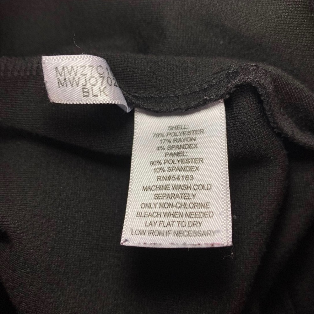 Small Marc New York Moto Black Leggings Gold Logo Stretch 4 6 Opaque - Picture 7 of 7
